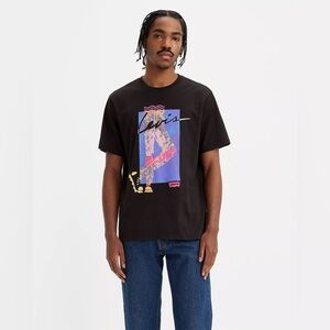 Levi’s Men’s Black Short Sleeve Relaxed Fit Tee, Size Large